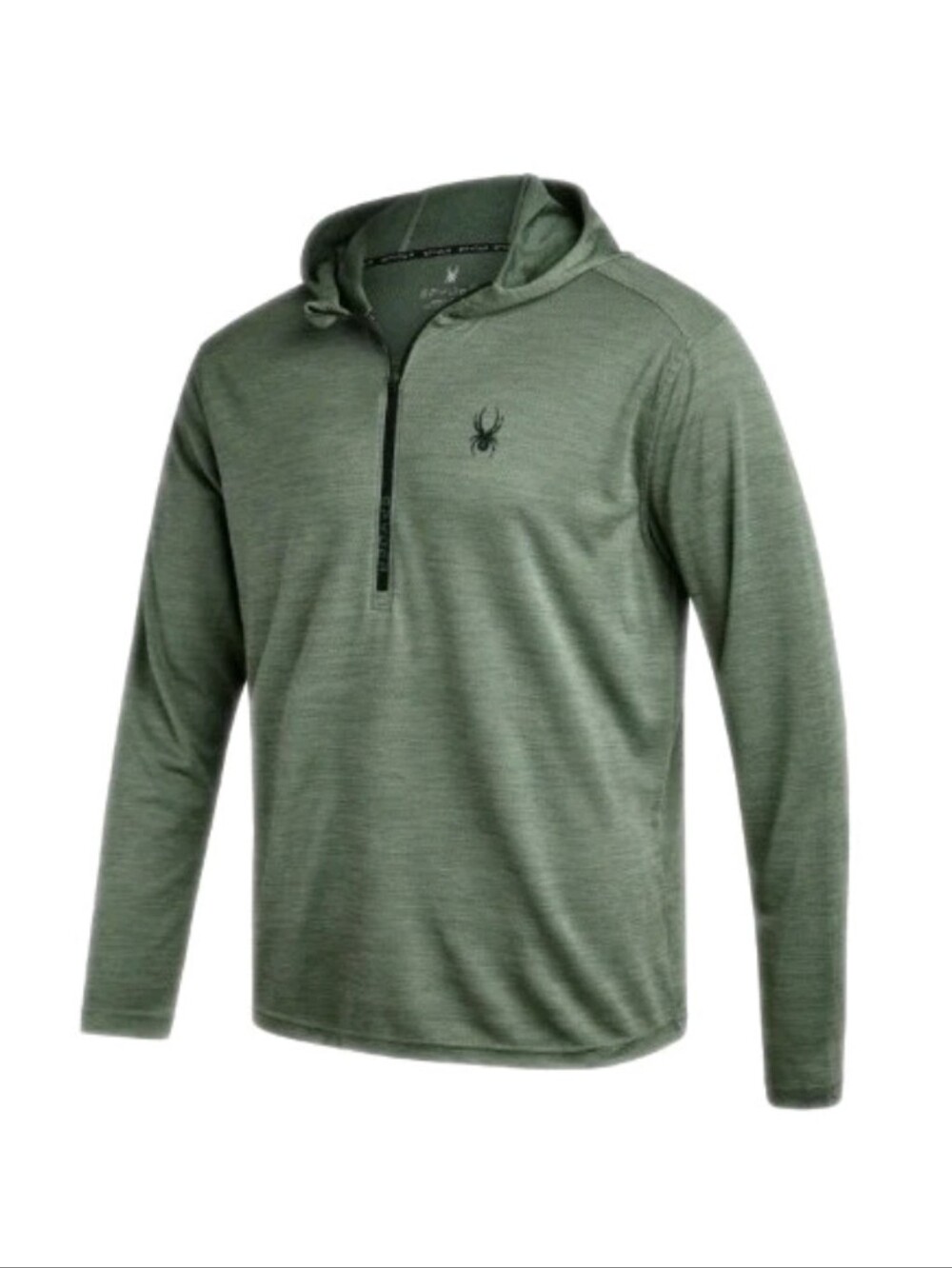 Spyder Quarter Zip Pullover Hooded Sweatshirt Spruce Green Mens XL NWT